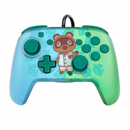 PDP REMATCH: Animal Crossing Tom Nook Blue, Green USB Gamepad Analogue / Digital Nintendo Switch, Nintendo Switch Lite, 