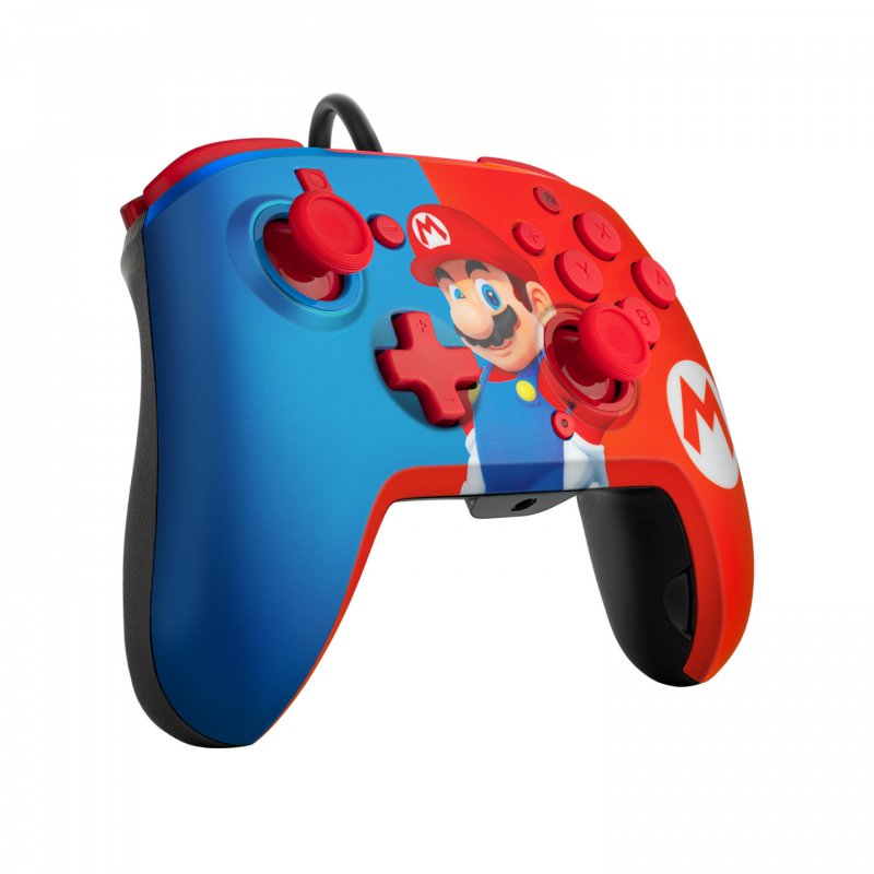 PDP Mario REMATCH Blue, Red USB Gamepad Nintendo Switch, Nintendo Switch OLED