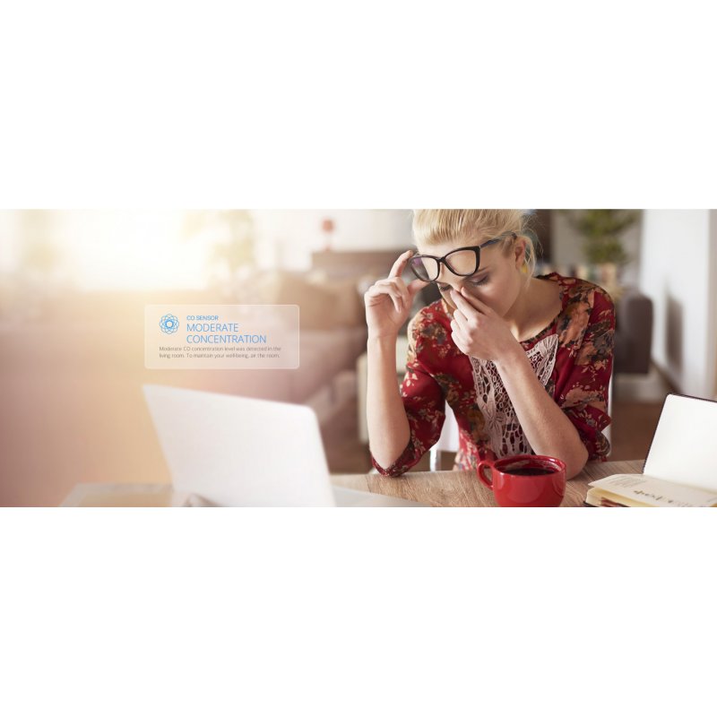 Fibaro FGCD-001 détecteur de monoxyde de carbone Sans fil Interconnectable Monté en surface