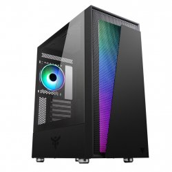 Boitier Moyen Tour ATX iTek compatible Vertibra V210 RGB avec panneau vitré (Noir)