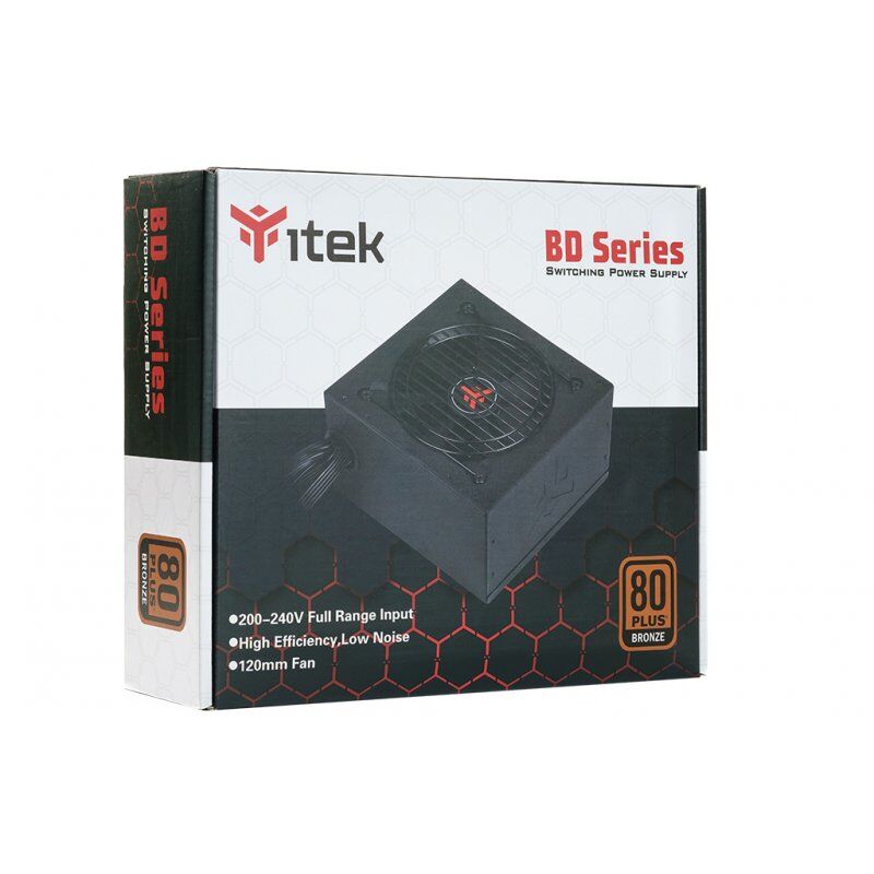 itek BD500 unité d'alimentation d'énergie 500 W 24-pin ATX ATX Noir