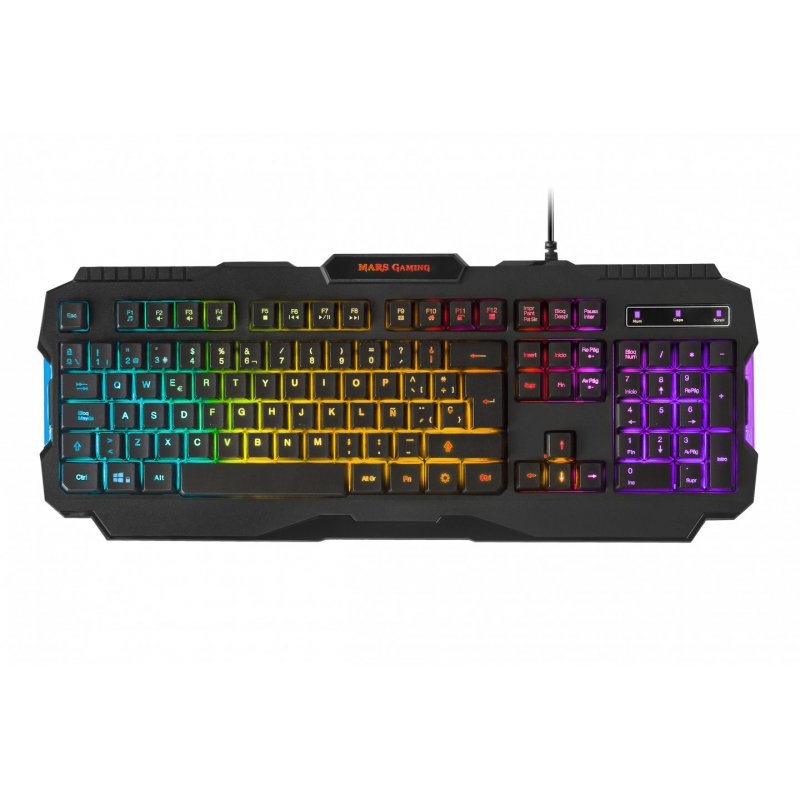 Mars Gaming MCPRGB2FR clavier Souris incluse USB AZERTY Français Noir