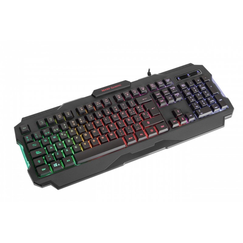 Mars Gaming MCPRGB2FR clavier Souris incluse USB AZERTY Français Noir