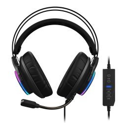 Gigabyte AORUS H1 écouteur/casque Écouteurs Avec fil Arceau Jouer USB Type-A Noir