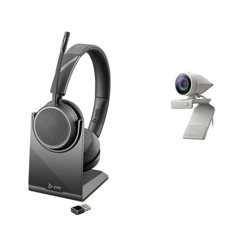 Poly compatible Studio P5 - Kit für Videokonferenzen - mit Poly compatible Voyager 4220 UC Headset