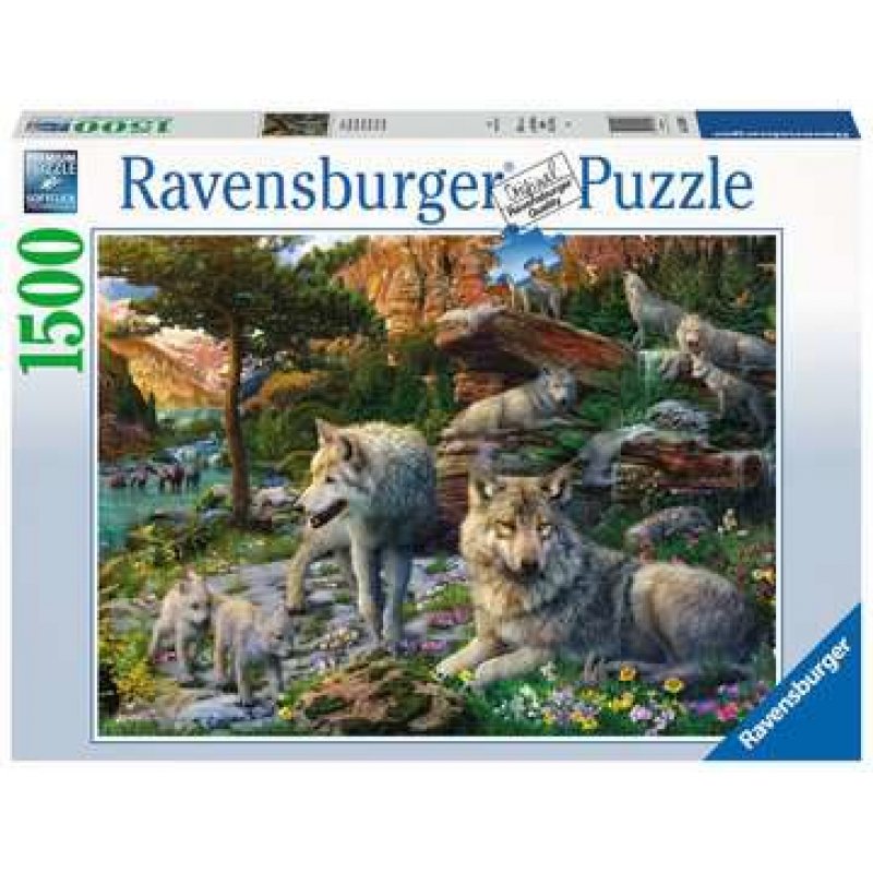 Puzzle Ravensburger compatible - Loups Printemps (1500 pièces)