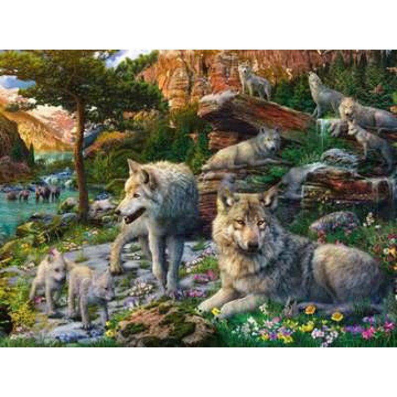 Ravensburger Wolves in Spring Jigsaw puzzle 1500 pc(s) Animals