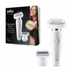 Braun Silk-épil 9 81688635 epilator 40 tweezers White, Gold