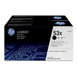 HP 53X pack de 2 toners LaserJet noir grande capacité authentiques