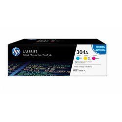 HP 304A 3-pack Cyan/Magenta/Yellow Original LaserJet Toner Cartridges