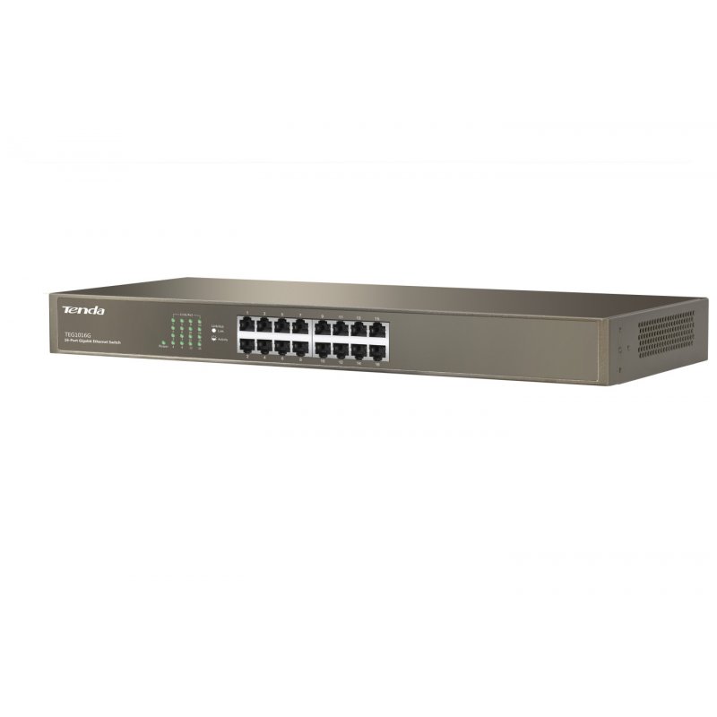 Tenda TEG1016G network switch Unmanaged Gigabit Ethernet (10/100/1000) 1U Blue