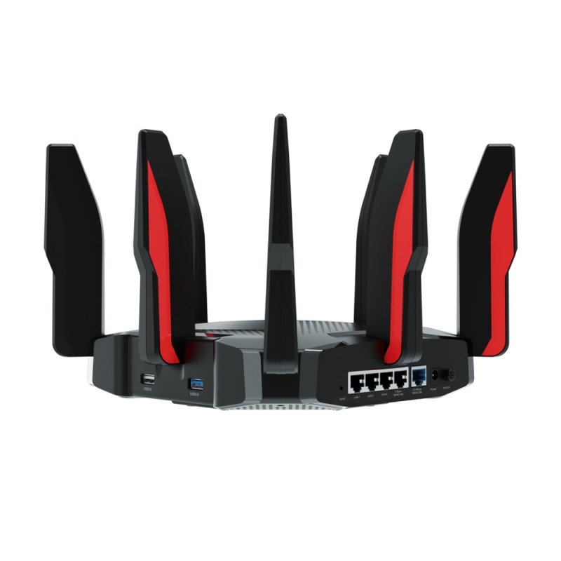 TP-Link ARCHER GX90 routeur sans fil Gigabit Ethernet Tri-bande (2,4 GHz / 5 GHz / 5 GHz) Noir, Rouge