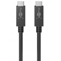 Cable Goobay compatible USB 3.2 Type C MM compatible Fast Charge 100W 1m (Noir)