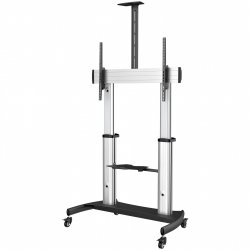 MOBILE TV CART - 60 TO 100IN TVS - HEIGHT ADJUSTABLE LOCKABLE