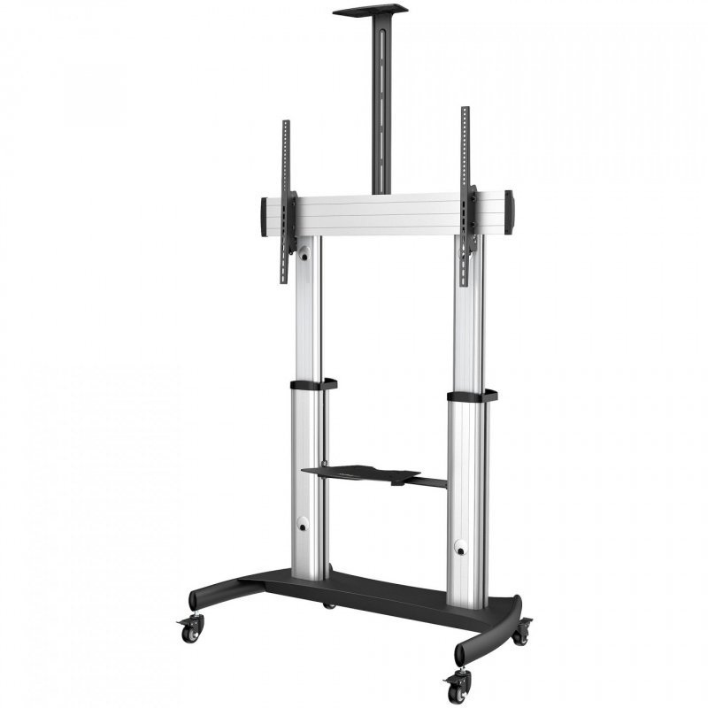 StarTech.com Mobile TV Stand - Heavy Duty TV Cart for 60-100" Display (100kg/220lb) - Height Adjustable Rolling Flat Scr