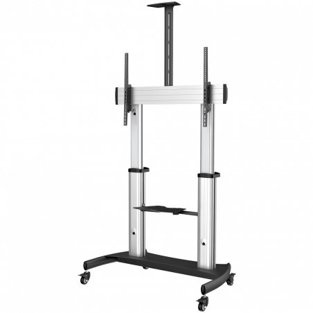 StarTech.com Mobile TV Stand - Heavy Duty TV Cart for 60-100" Display (100kg/220lb) - Height Adjustable Rolling Flat Scr