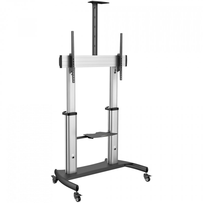 MOBILE TV CART - 60 TO 100IN TVS - HEIGHT ADJUSTABLE LOCKABLE