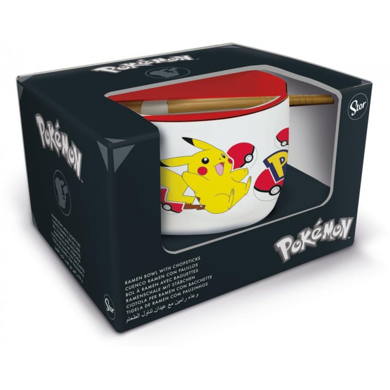 POKEMON - Pikachu - Bol à Ramen avec Baguette - 450 ml