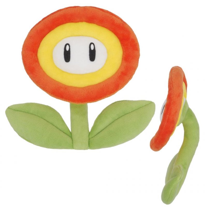 SUPER MARIO - Fleur de Feu - Peluche 18cm