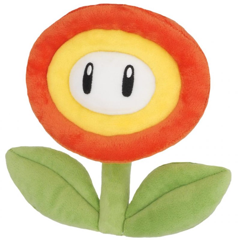 SUPER MARIO - Fleur de Feu - Peluche 18cm