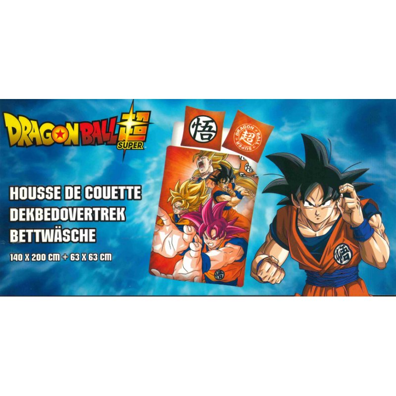 DRAGON BALL SUPER - Goku - Parure de lit 140x200cm  - '100% Polyester'