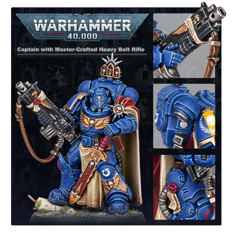STOCK1 - Warhammer 40k - Space Marine Primaris Capitaine avec Fusil Bolter de Maitre