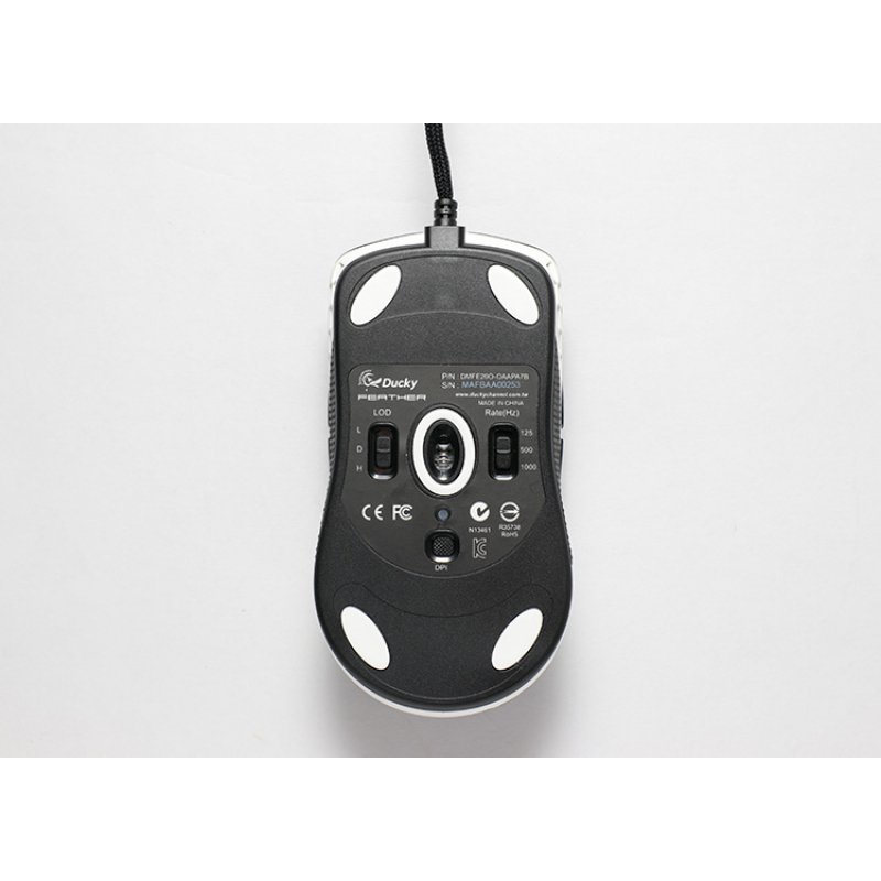 Ducky Feather mouse Ambidextrous USB Type-A Optical 16000 DPI