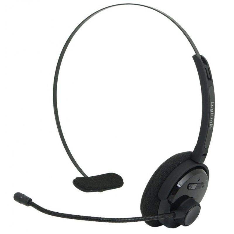 LogiLink BT0027 écouteur/casque Sans fil Arceau Bureau/Centre d'appels Bluetooth Noir