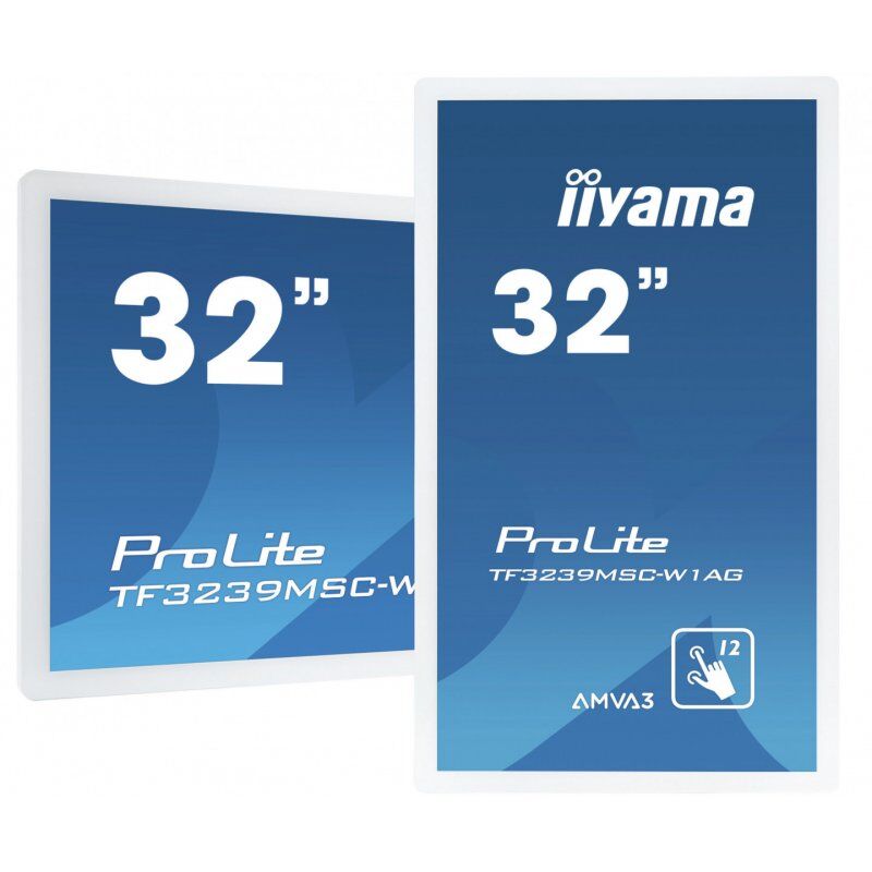iiyama ProLite TF3239MSC-W1AG computer monitor 80 cm (31.5") 1920 x 1080 pixels Full HD LED Touchscreen Multi-user White