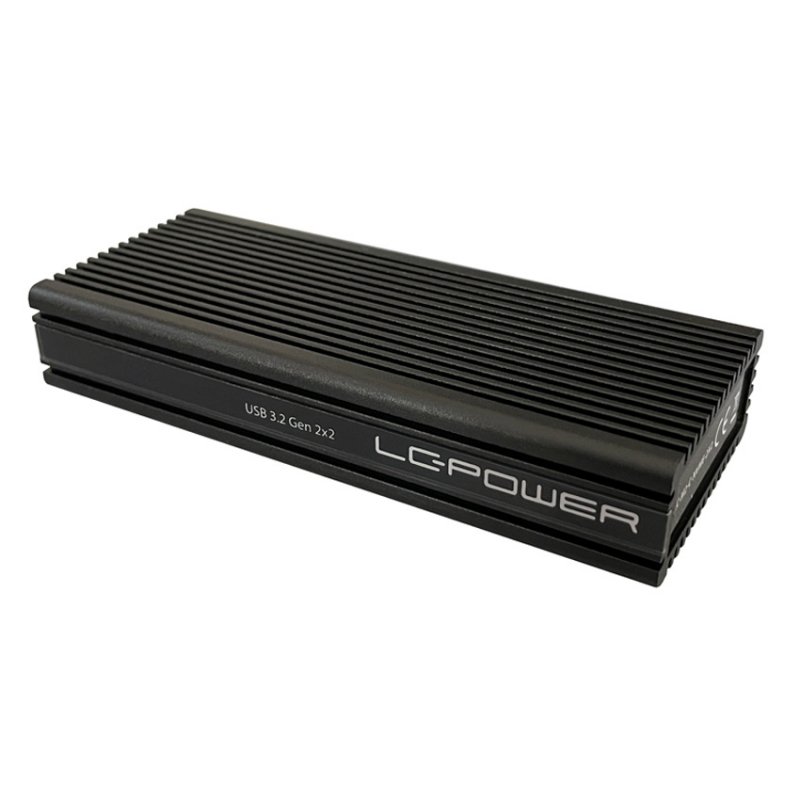 LC-Power LC-M2-C-NVME-2X2 storage drive enclosure SSD enclosure Black M.2