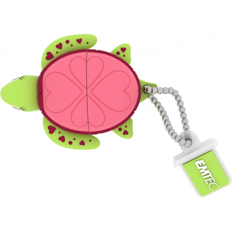 Clé USB 2.0 Emtec compatible M335 Lady Turtle - 16Go (Vert)