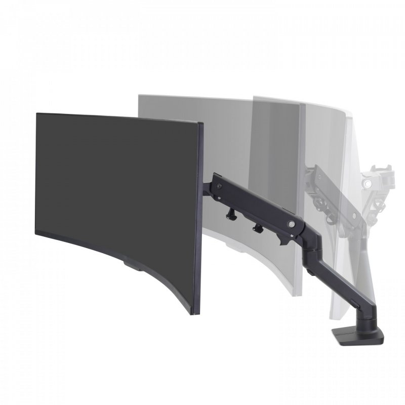HX DESK MONITOR ARM WITH HD PIVOT MATTE BLACK