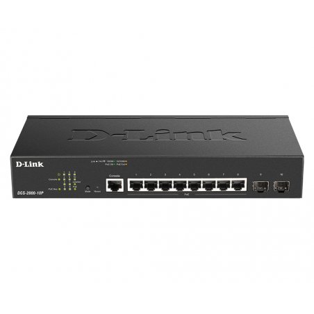 D-Link DGS-2000-10P commutateur réseau Géré L2/L3 Gigabit Ethernet (10/100/1000) Connexion Ethernet, supportant l'ali