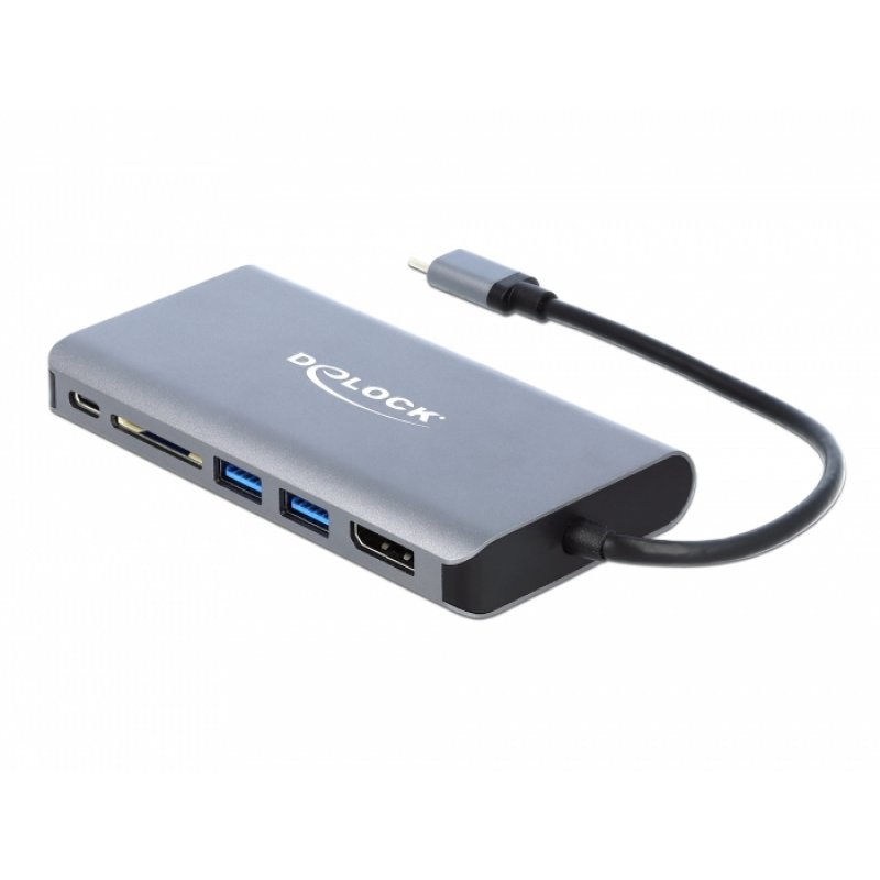 Adap Delock compatible Dockingstation USB-C 4K grey