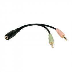LogiLink CA0020 câble audio 0,15 m 3,5mm 2 x 3.5mm Noir