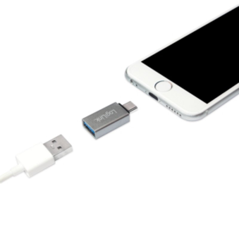Adap Logilink USB to USB-C silver