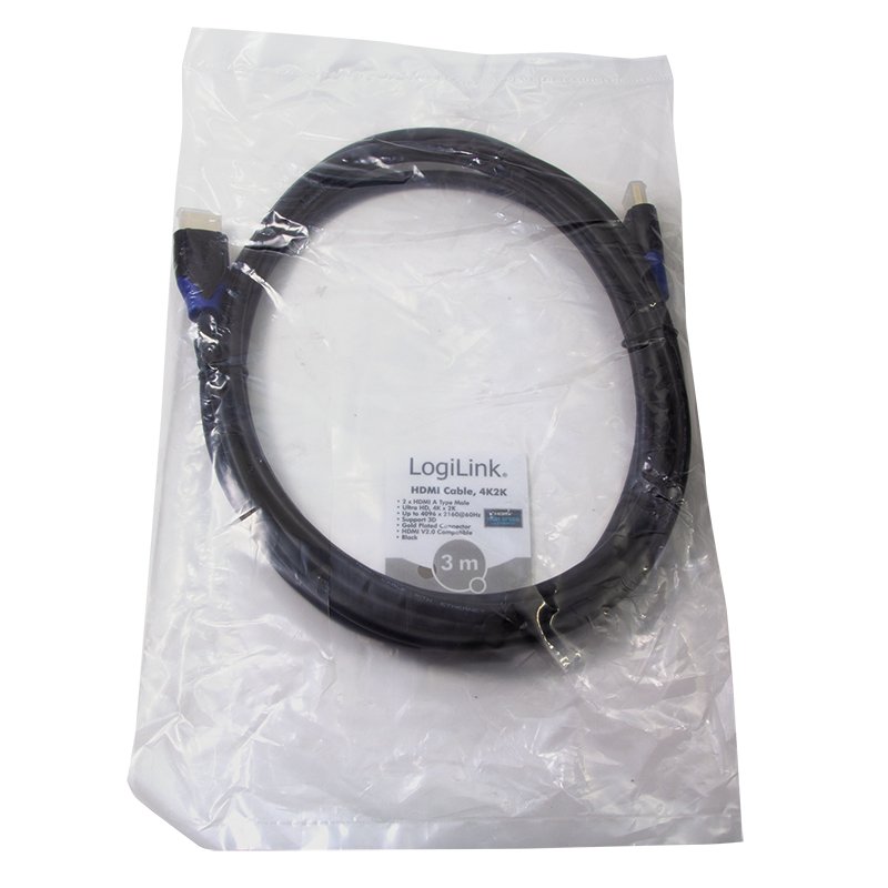 LogiLink CH0063 câble HDMI 3 m HDMI Type A (Standard) Noir