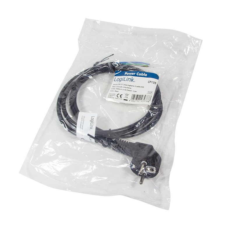 Cable Logilink Power Cord CEE 7/7  1.5m