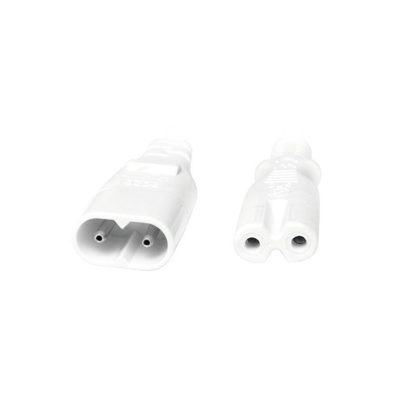 LogiLink 2m, IEC 60320-C8/IEC 60320-C7 Blanc Coupleur C7 Coupleur C8