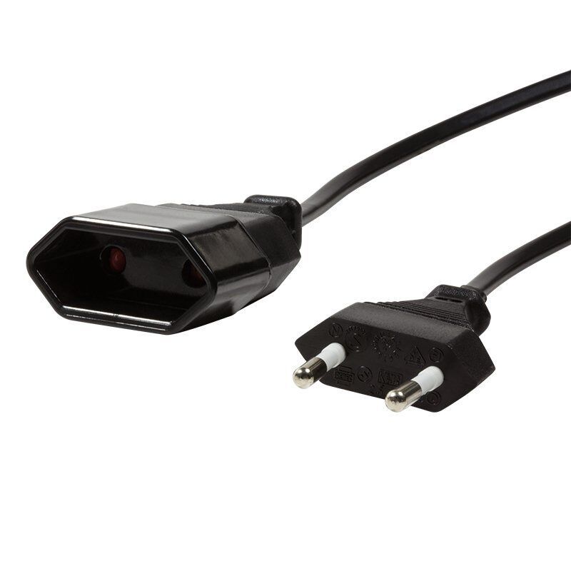 LogiLink 1m, 2xCEE 7/16 Black CEE7/16