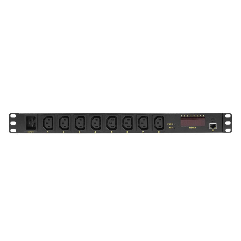 LogiLink PDU8P01 unité de distribution d'énergie 8 sortie(s) CA 1U Noir
