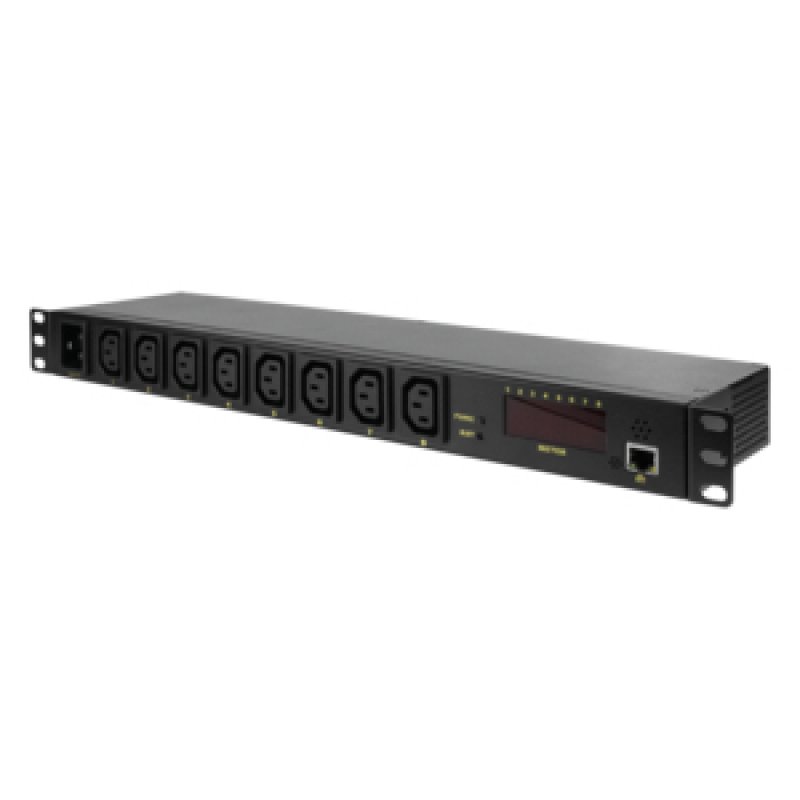 LogiLink PDU8P01 power distribution unit (PDU) 8 AC outlet(s) 1U Black