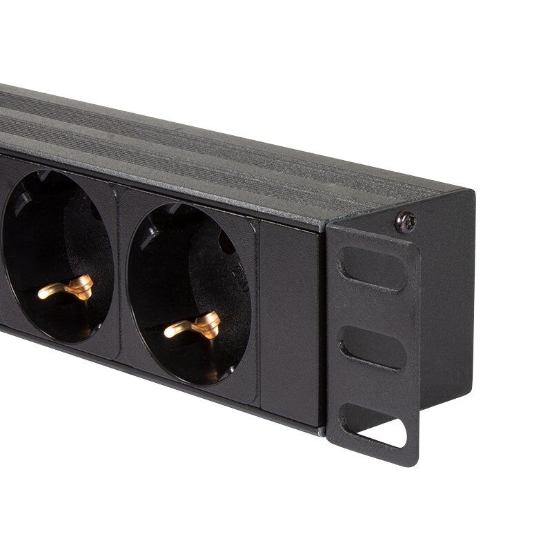 LogiLink PDU8C02 power distribution unit (PDU) 8 AC outlet(s) 1U Black