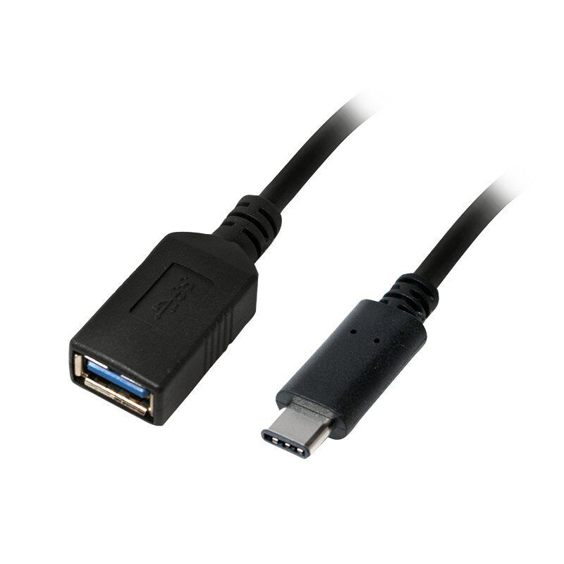 LogiLink USB C - USB A 0.15m USB cable USB 3.2 Gen 2 (3.1 Gen 2) Black