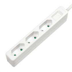 LogiLink LPS229 power extension 1.5 m 3 AC outlet(s) Indoor White