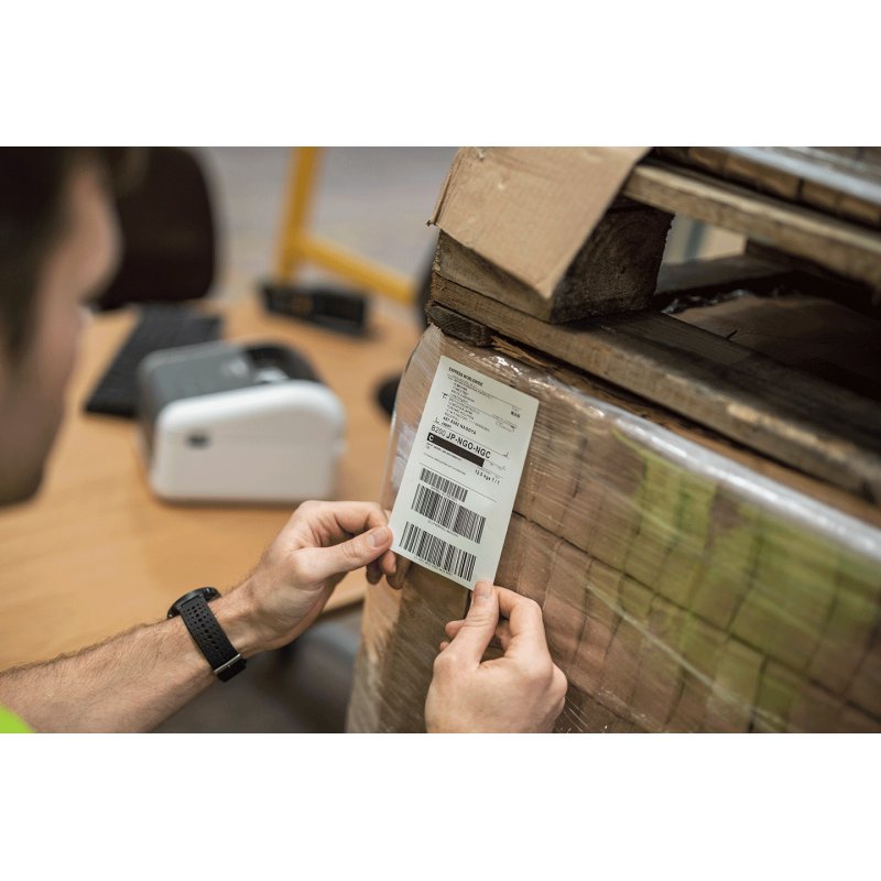 Brother BDE-1J152102-102 printer label White Self-adhesive printer label