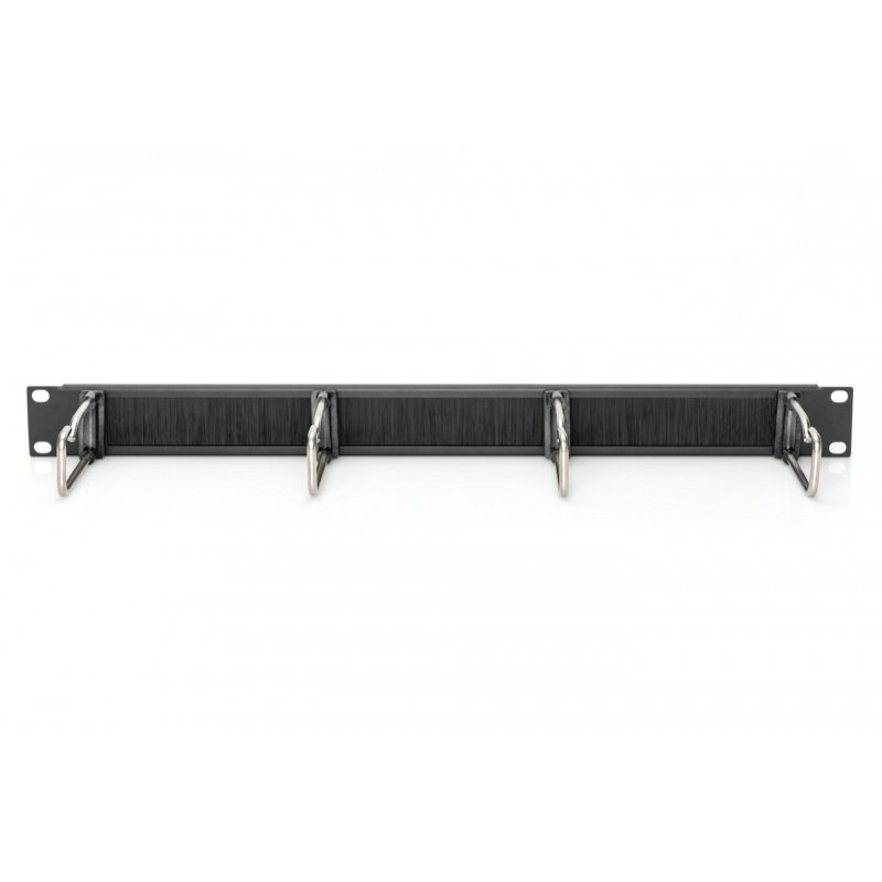Digitus Panneau de rangement pour câbles avec supports en acier et passe-câble à brosse pour armoires de 482,6 mm (19