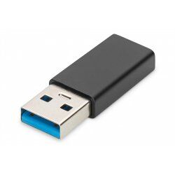 Digitus AK-300524-000-S changeur de genre de câble USB A USB-C jack Noir