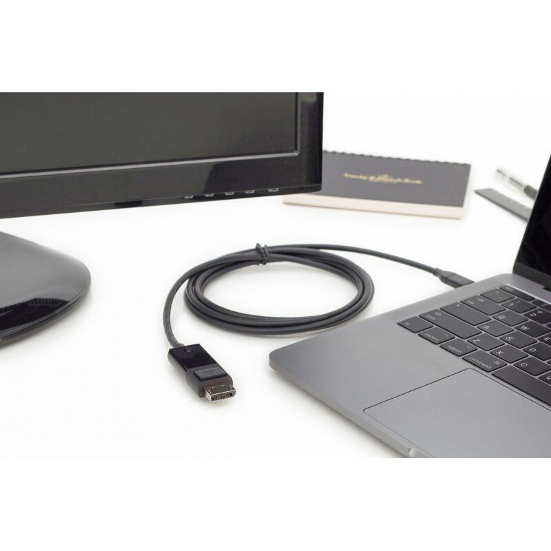 Cable Digitus USB-C to DisplayPort 2m black