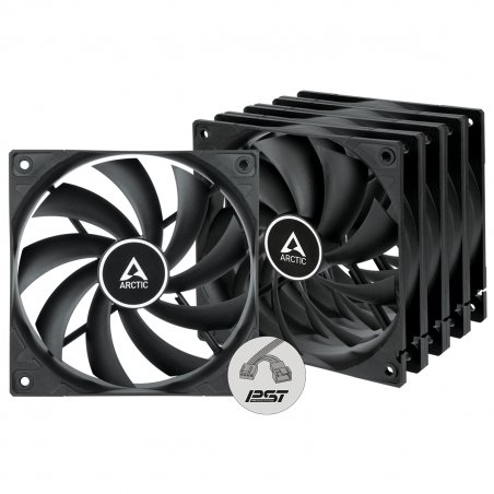ARCTIC F12 PWM PST Boitier PC Ventilateur 12 cm Noir 5 pièce(s)